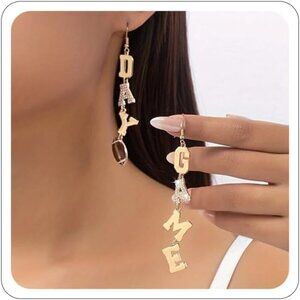 Translucent Gold Football Earrings: Stylish Accessory for Every Occasion